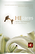 Cover: He Cares NT with Psalms & Proverbs NLT