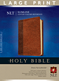 Cover: Slimline Reference Bible NLT, Large Print, TuTone Center Column Reference edition