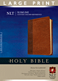 Cover: Slimline Reference Bible NLT, Large Print, TuTone Center Column Reference edition