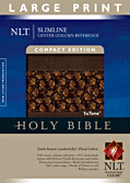 Cover: Slimline Reference Bible NLT, Large Print, TuTone Center Column Reference edition