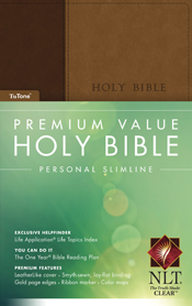 Premium Value Personal Slimline Bible NLT, TuTone Premium Value Personal Slimline Bible NLT, TuTone