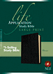Life Application Study Bible NLT, Large Print : Bonded Leather, Black