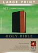 Compact Edition Bible NLT, Large Print, TuTone : LeatherLike, Black/Tan
