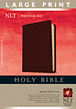 Personal Size NLT, Large Print : Bonded Leather, Burgundy