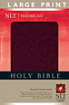 Personal Size NLT, Large Print : Imitation Leather, Burgundy