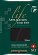 Life Application Study Bible NLT, Personal Size, TuTone : LeatherLike, Black/Black