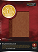 NLT Study Bible, TuTone : LeatherLike, Brown/Tan