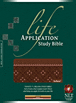 Life Application Study Bible NLT, TuTone : LeatherLike, Brown/Embellished Coral