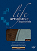 Life Application Study Bible KJV, TuTone : LeatherLike, Dark Chocolate/Dusty Blue