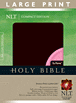 Compact Edition Bible NLT, Large Print, TuTone : LeatherLike, Brown/Pink