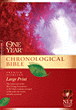 The One Year Chronological Bible NLT, Premium Slimline Large Print : Hardcover