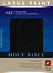 Slimline Reference Bible NLT, Large Print, Center Column Reference edition : Bonded Leather, Black