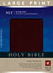Slimline Reference Bible NLT, Large Print, Center Column Reference edition : Bonded Leather, Mahogany