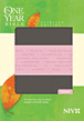 The One Year Bible NIV, Slimline Edition : LeatherLike, Heather Gray/Pink