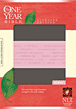 The One Year Bible NLT, Slimline Edition : LeatherLike, Heather Gray/Pink