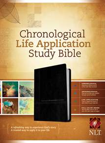 NLT Chronological Life Application Study Bible: LeatherLike, Black/Onyx TuTone