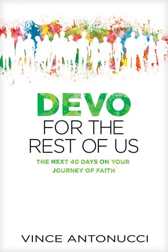 http://www.amazon.com/Devo-Rest-Us-Journey-Faith/dp/1496410955