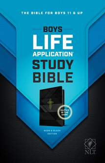 NLT Boys Life Application Study Bible: LeatherLike, Neon/Black TuTone