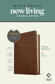 NLT Thinline Reference Bible, Filament Enabled: LeatherLike, Rustic Brown