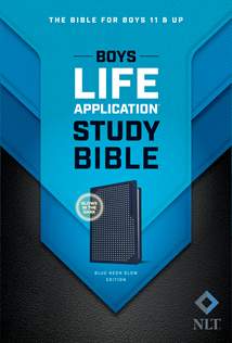 NLT Boys Life Application Study Bible: LeatherLike, Blue/Neon TuTone