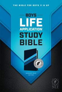 NLT Boys Life Application Study Bible: LeatherLike, Indexed, Midnight Blue TuTone