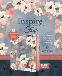 Inspire FAITH Bible NLT, Filament Enabled: LeatherLike, Watercolor Garden