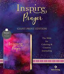 Inspire PRAYER Bible Giant Print NLT, Filament Enabled: LeatherLike, Purple