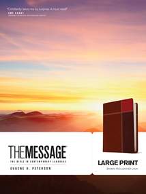 The Message Large Print: Leather-Look, Brown Trio