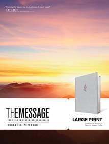 The Message Large Print: Hardcover Deluxe, Lavender on Linen