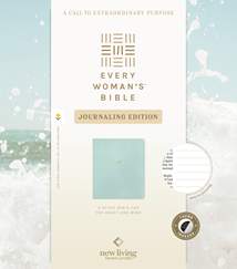 NLT Every Woman's Bible, Journaling Edition, Filament Enabled: LeatherLike, Indexed, Seafoam Blue, Red Letter