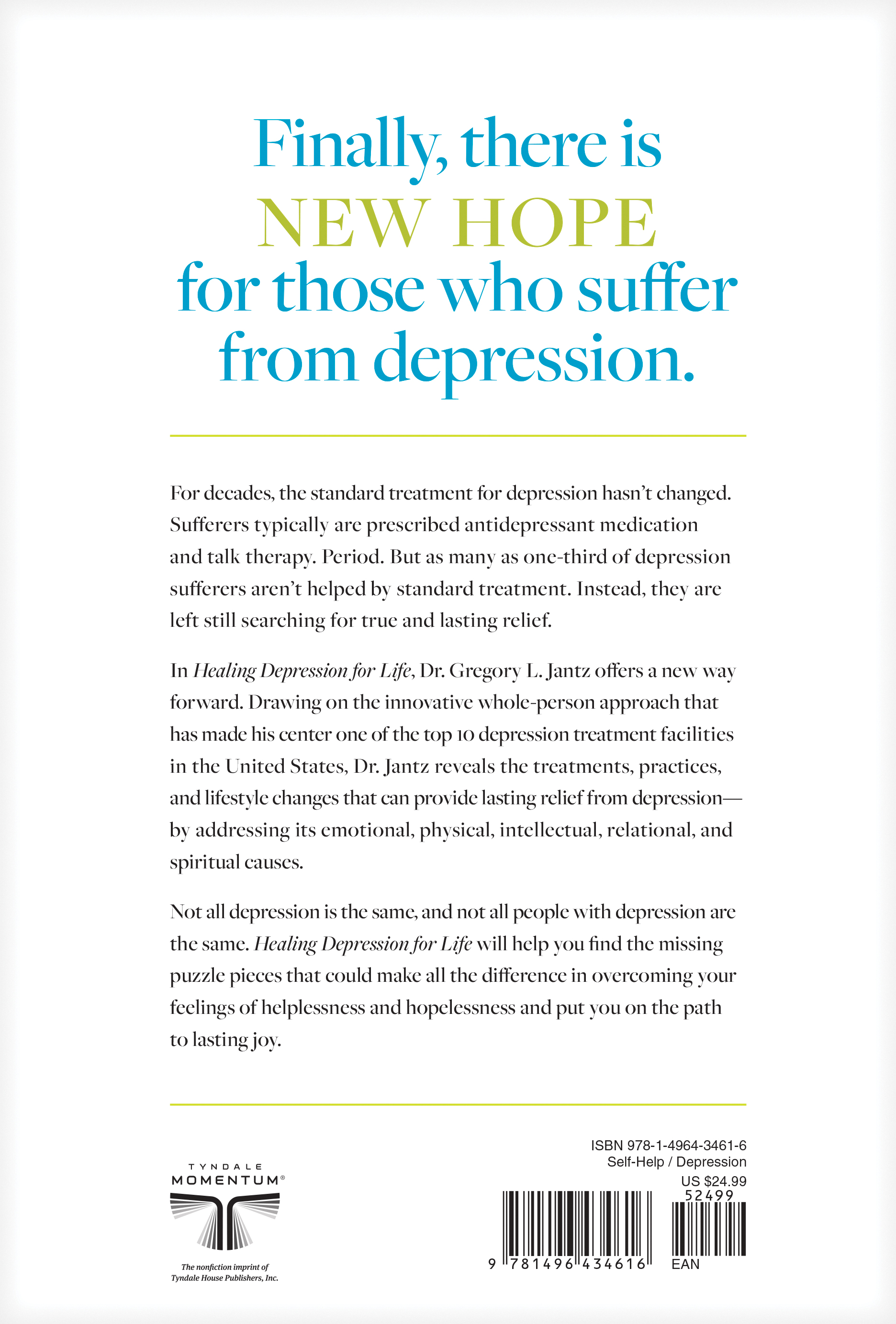 Tyndale Healing Depression For Life