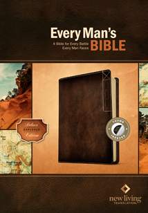 Every Man's Bible NLT: LeatherLike, Indexed, Brown