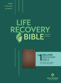 NLT Life Recovery Bible, Second Edition: LeatherLike, Rustic Brown