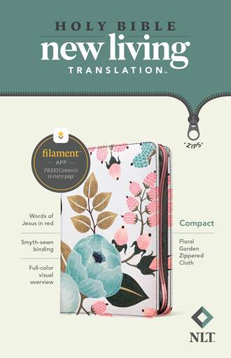 NLT Compact Zipper Bible, Filament Enabled