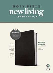 NLT Giant Print Bible, Filament Enabled: LeatherLike, Black, Red Letter