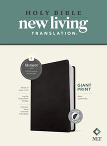 NLT Giant Print Bible, Filament Enabled: LeatherLike, Indexed, Black, Red Letter