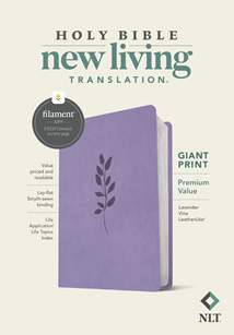 NLT Giant Print Premium Value Bible, Filament Enabled: LeatherLike, Lavender Vine