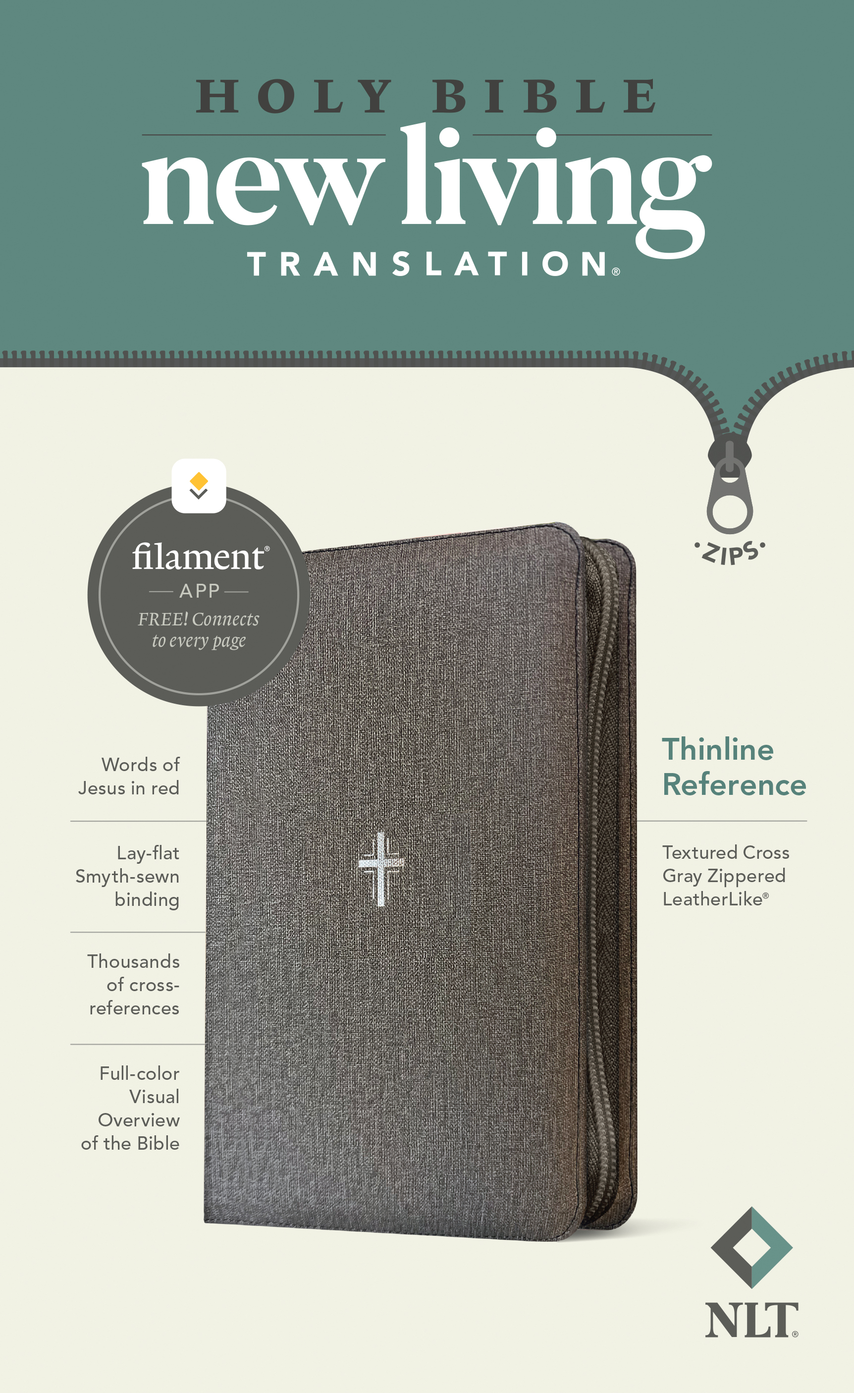 Tyndale | NLT Thinline Reference Bible, Filament Enabled